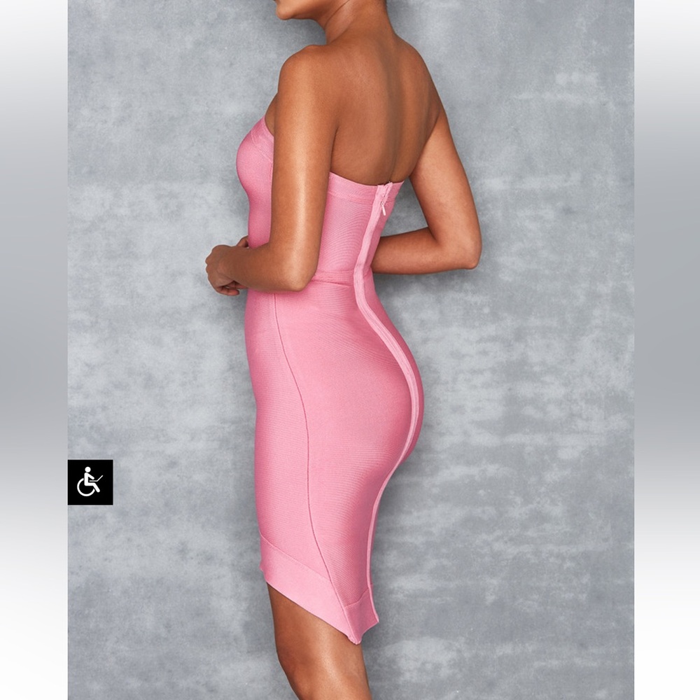 Elegant bandage Pink Sleeveless Dress
